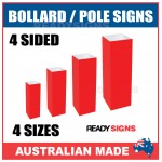 Bollard Signs 1000x175